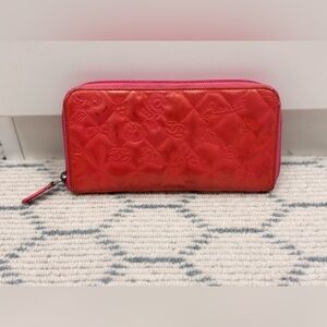 CHANEL Pink Barbie Y2K Vintage Lucky Charm Patent Leather Long Zip Wallet/Clutch